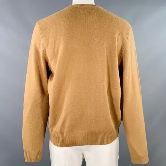 POLO by RALPH LAUREN Size XL Tan Wool Knit V-Neck Sweater